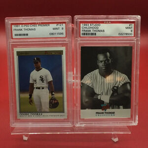 Lot 2 Frank Thomas Rookie Graded Mint PSA 9 Cards